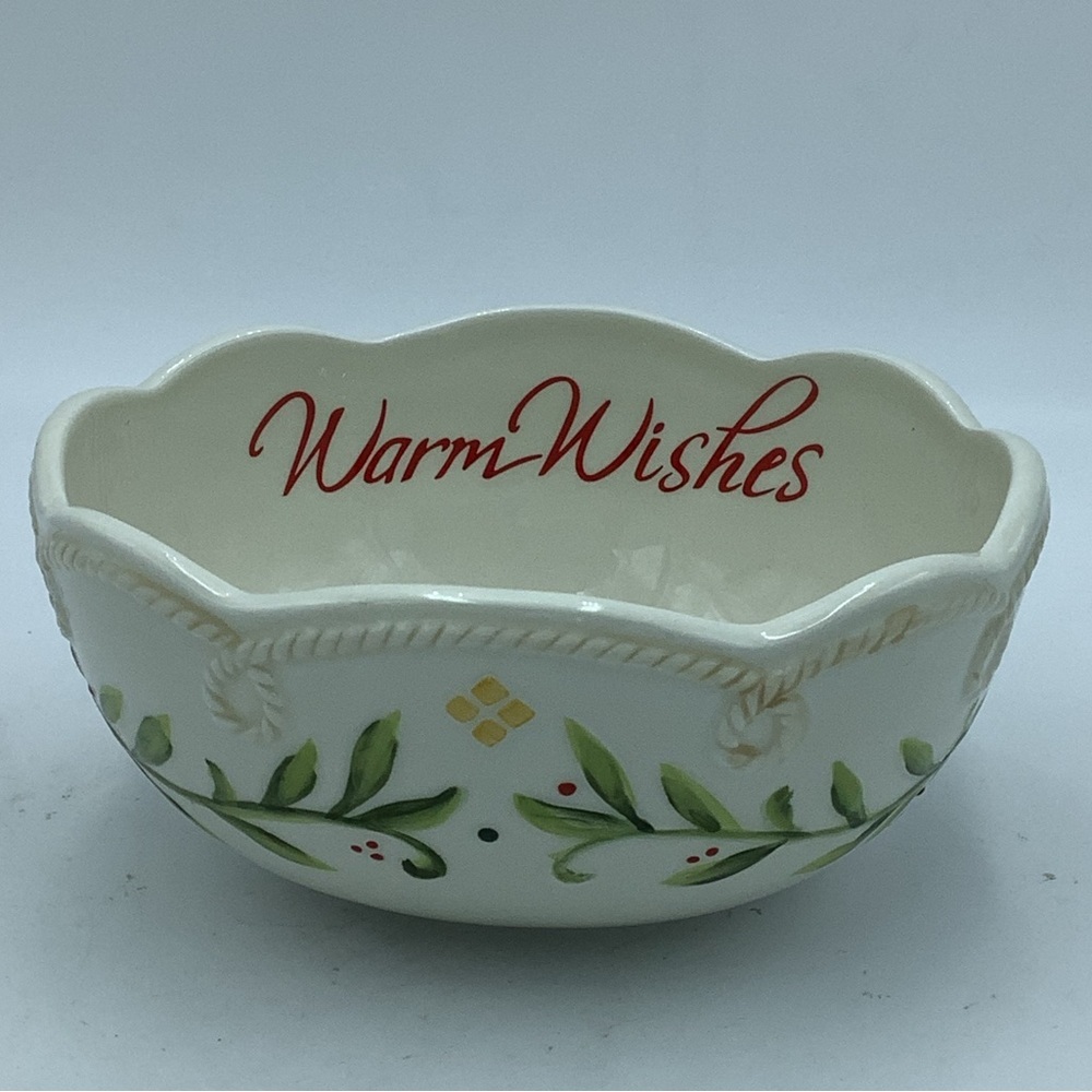 Fitz and Floyd  Warm Wishes Oval Sentiment Bowl